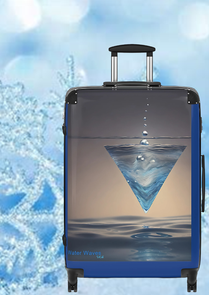 "H20 Droplets" Collection - 'Water Waves' designs by vca - Designer Travel case Set