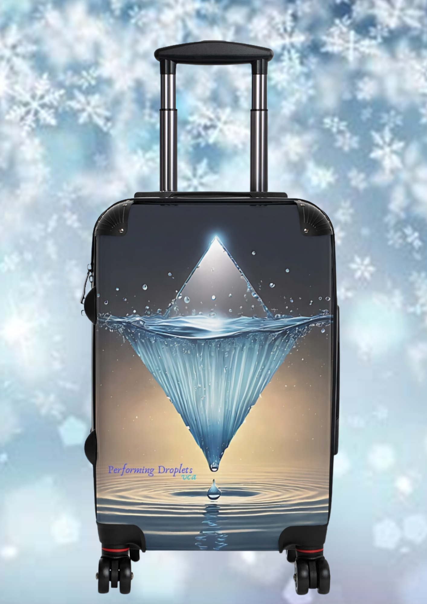 "H2O Droplets" Collection - 'Performing Droplets' design by vca - Travel Suitcase set