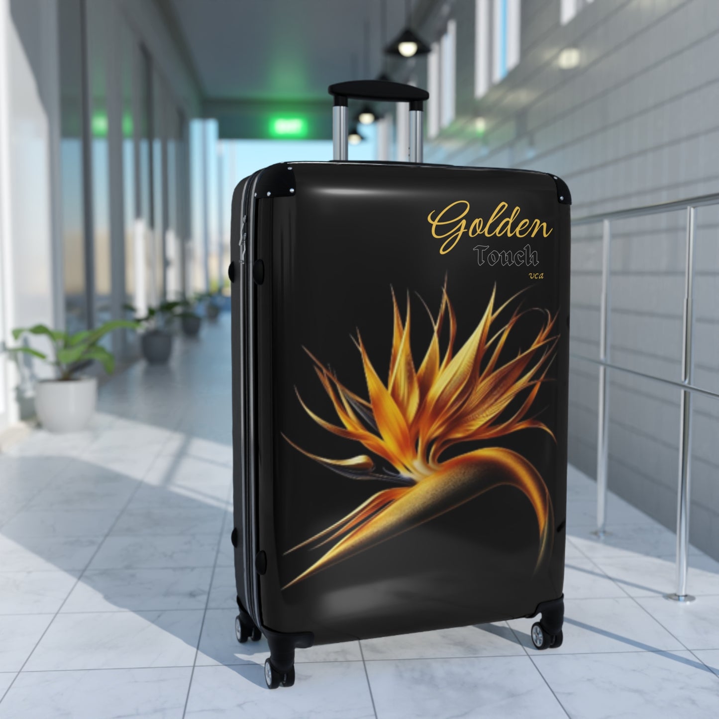 "Golden Touch" Collection - 'Bird of Paradise' Design #3 by vca - Designer Luggage Set