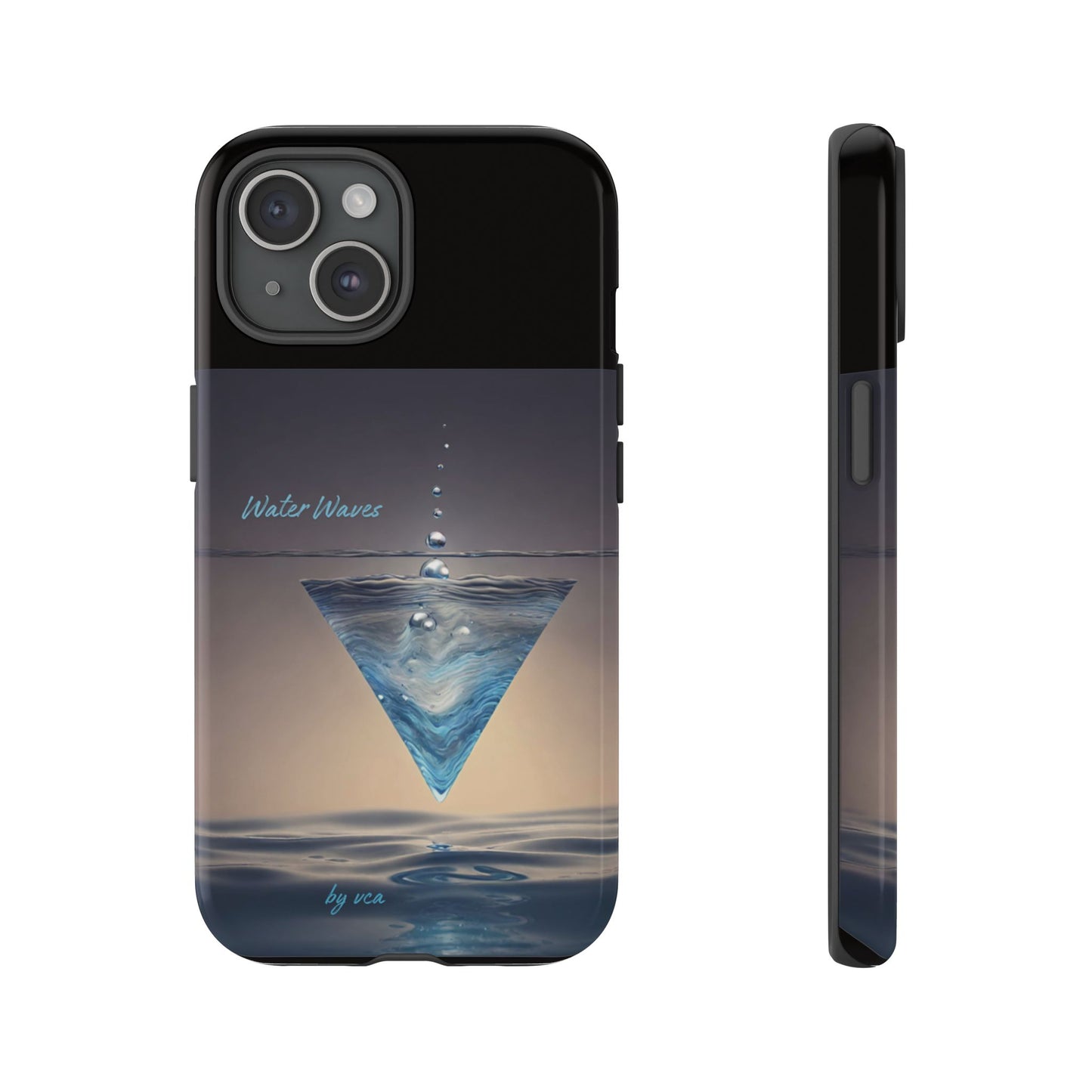 "H2O Droplets" Collection - 'Water Waves' design by vca - Designer iPhone Tough Cases