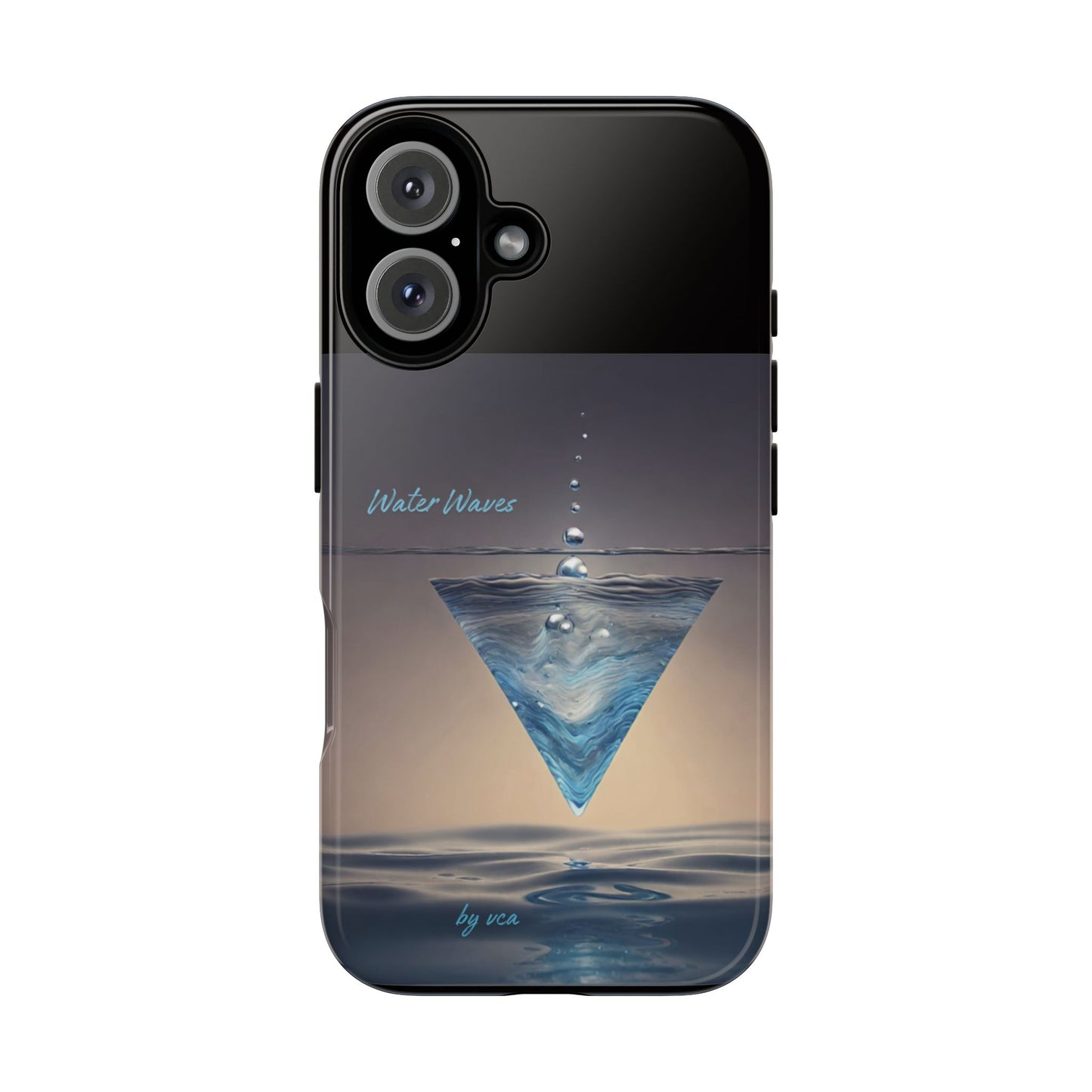 "H2O Droplets" Collection - 'Water Waves' design by vca - Designer iPhone Tough Cases