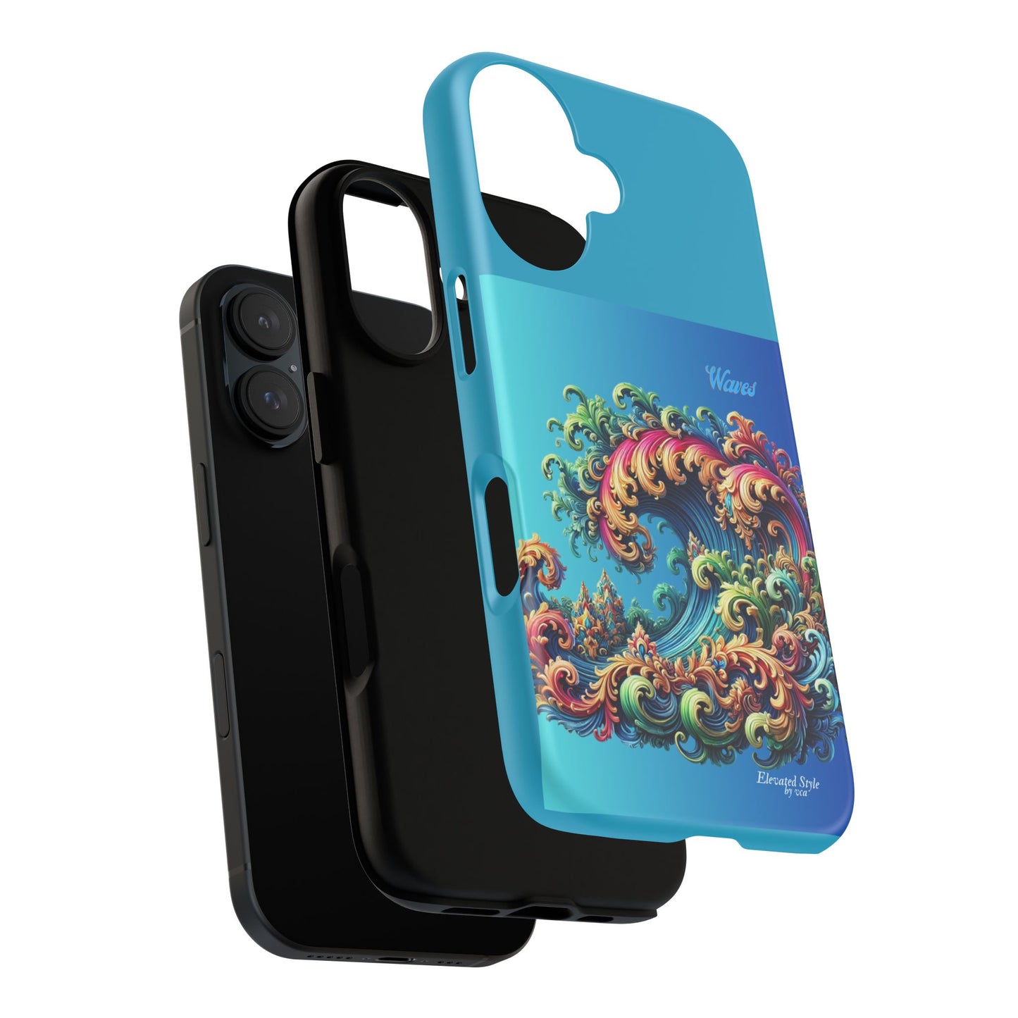 "Elevated Style" Collection - 'Waves2' design by vca - Designer iPhone Tough Cases