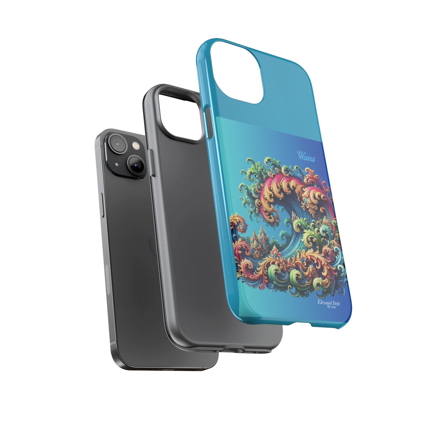 "Elevated Style" Collection - 'Waves2' design by vca - Designer iPhone Tough Cases