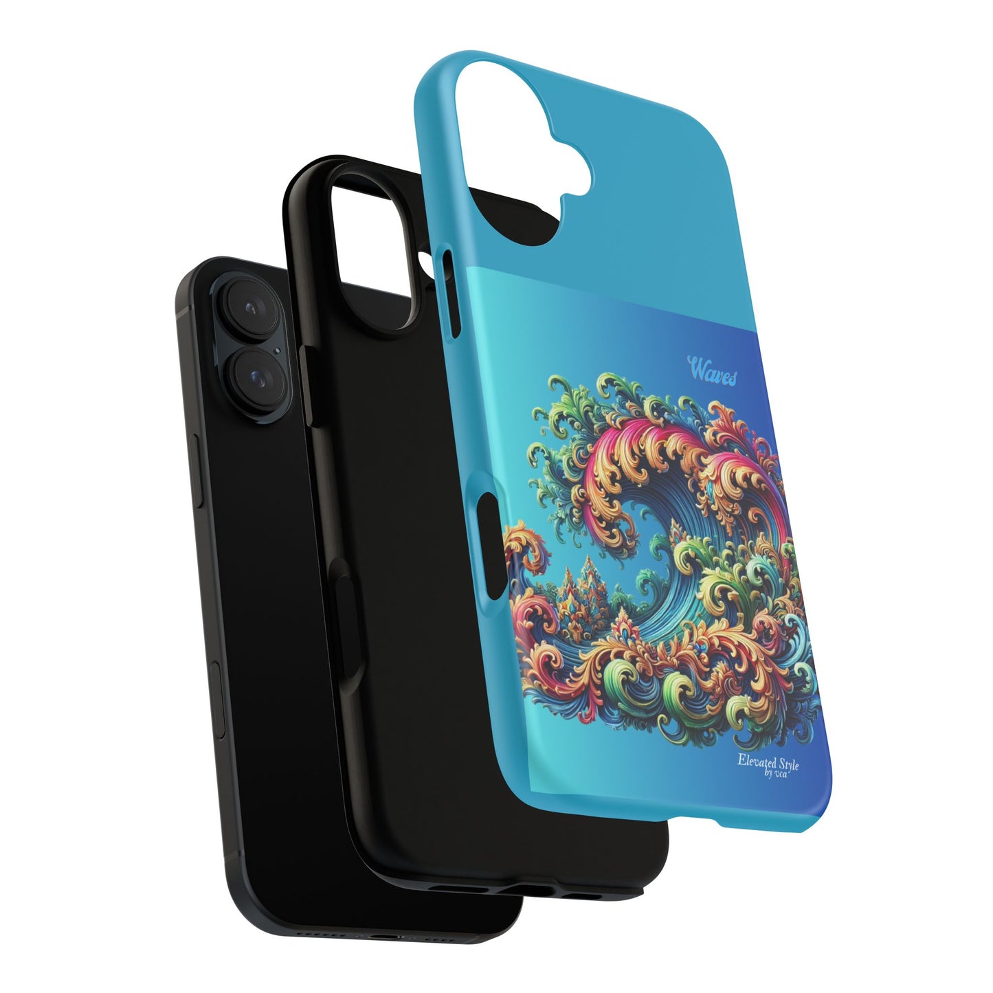 "Elevated Style" Collection - 'Waves2' design by vca - Designer iPhone Tough Cases