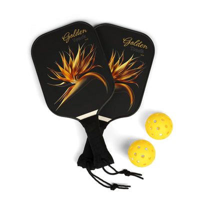 "Golden Touch" Collection - Bird of Paradise Design #3 - Pickleball Kit