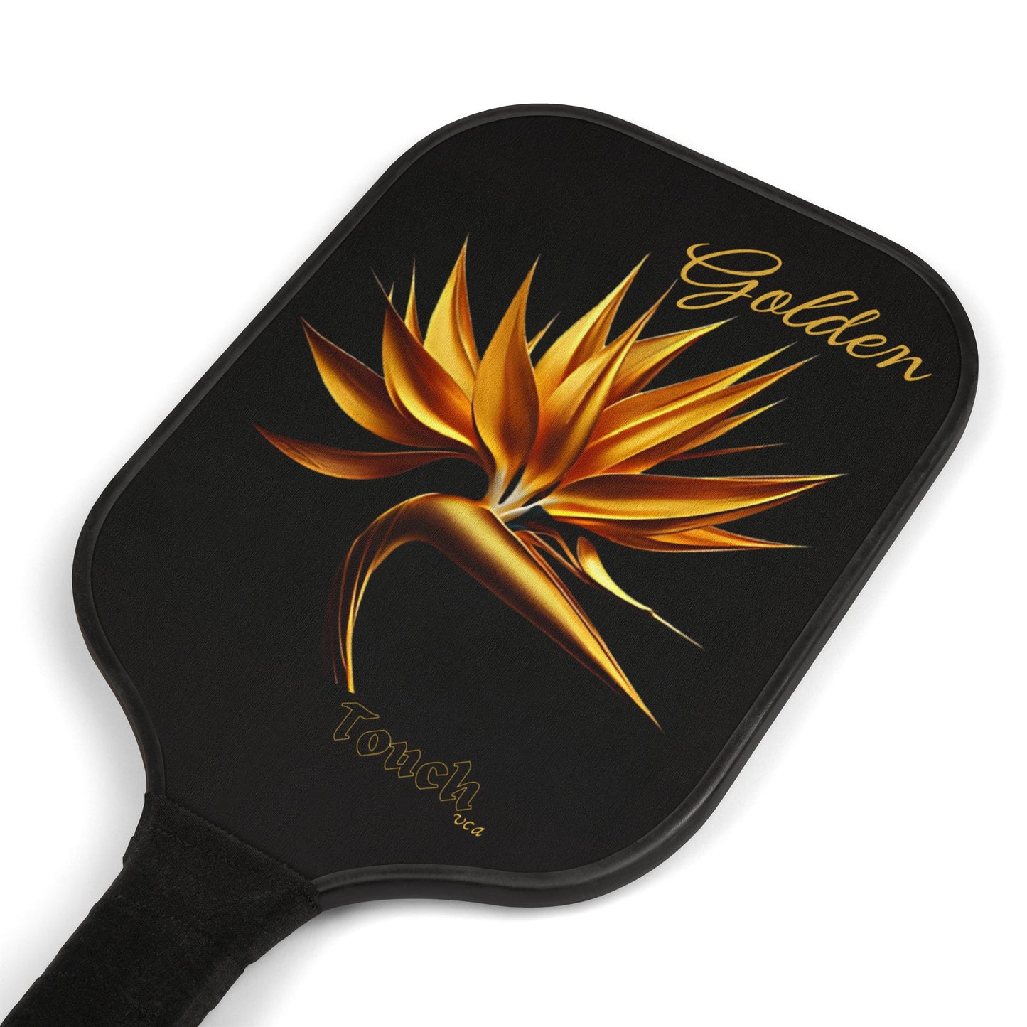 "Golden Touch" Collection - Bird of Paradise design #1 - Designer Pickleball Kit