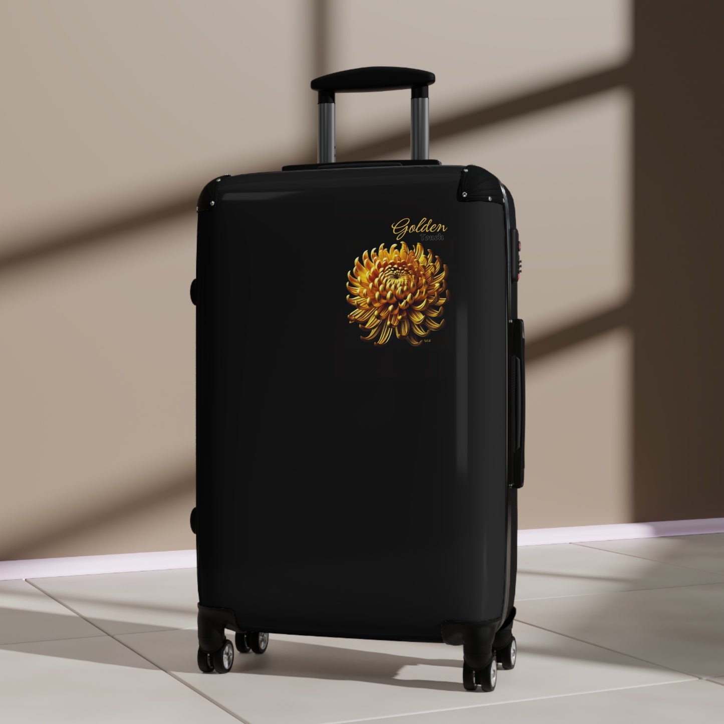 "Golden Touch" Collection - 'Chrysanthemum' design 1 by vca - Designer Luggage Set