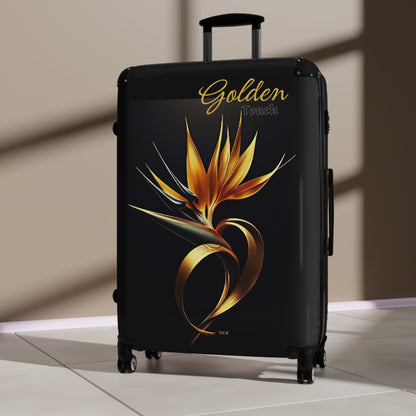 "Golden Touch" Collection - 'Bird of Paradise' design #2 by vca - Designer Luggage Set