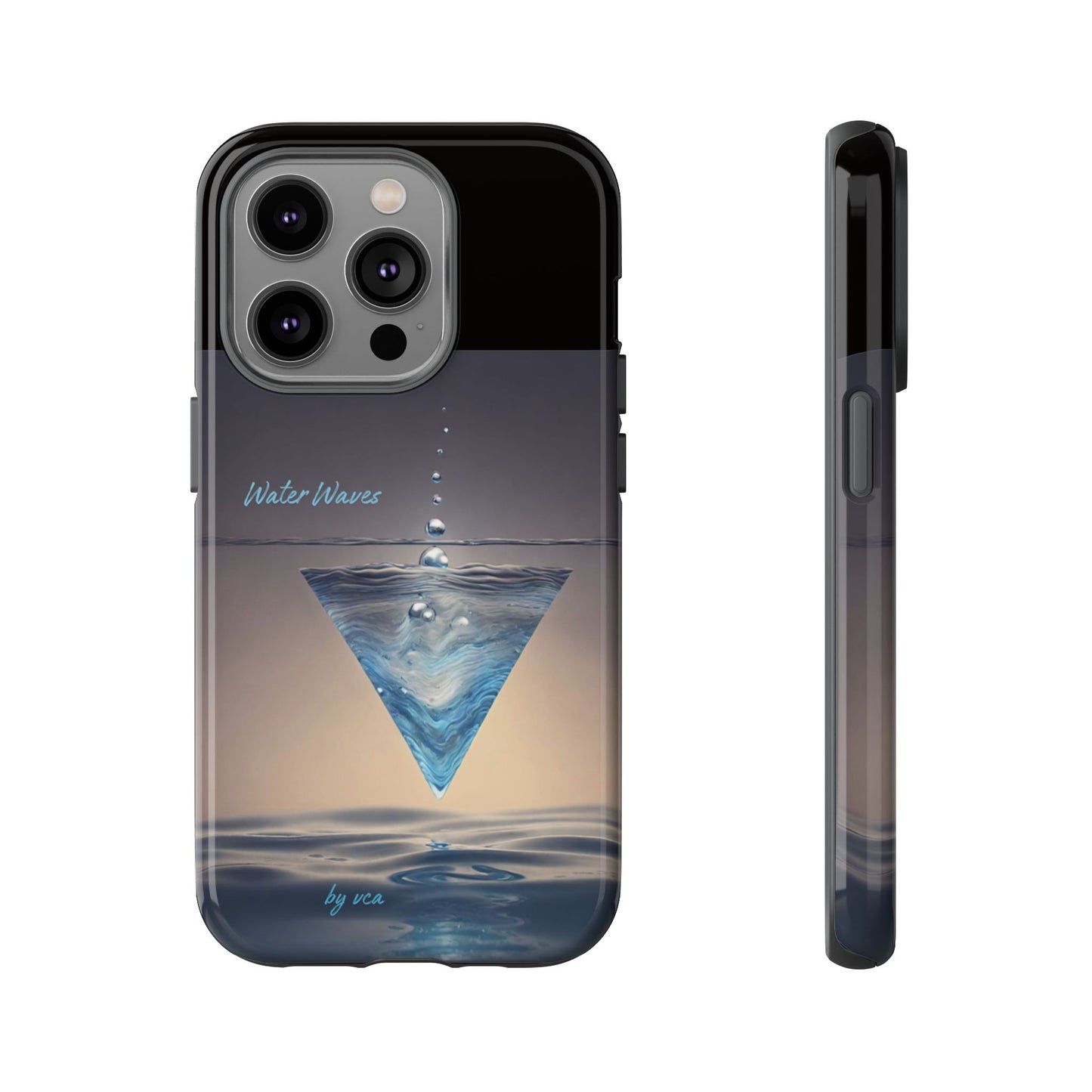 "H2O Droplets" Collection - 'Water Waves' design by vca - Designer iPhone Tough Cases