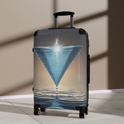 "H2O Droplets" collection - "Sparkling H2O" design by vca, Designer Suitcase Set