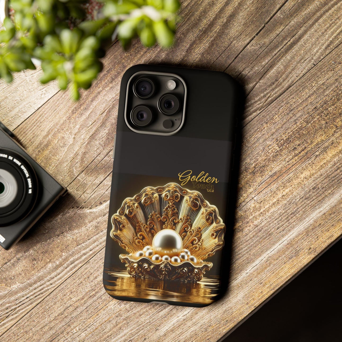 "Golden Touch" Collection - 'OShellPearls' design by vca - Designer iPhone Tough Cases