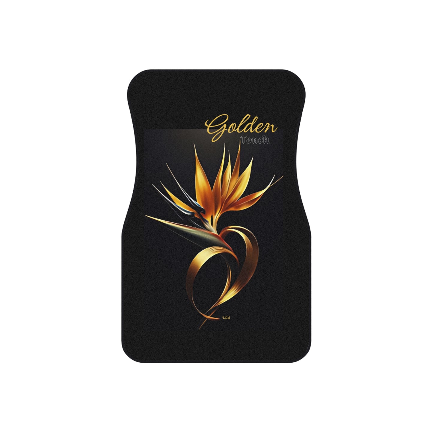 "Golden Touch" Collection - 'Bird of Paradise' design #2 - Designer Car Mats (Set of 4)