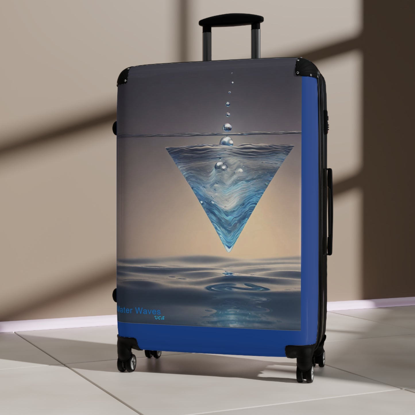 "H20 Droplets" Collection - 'Water Waves' design by vca - Designer Suitcase Set