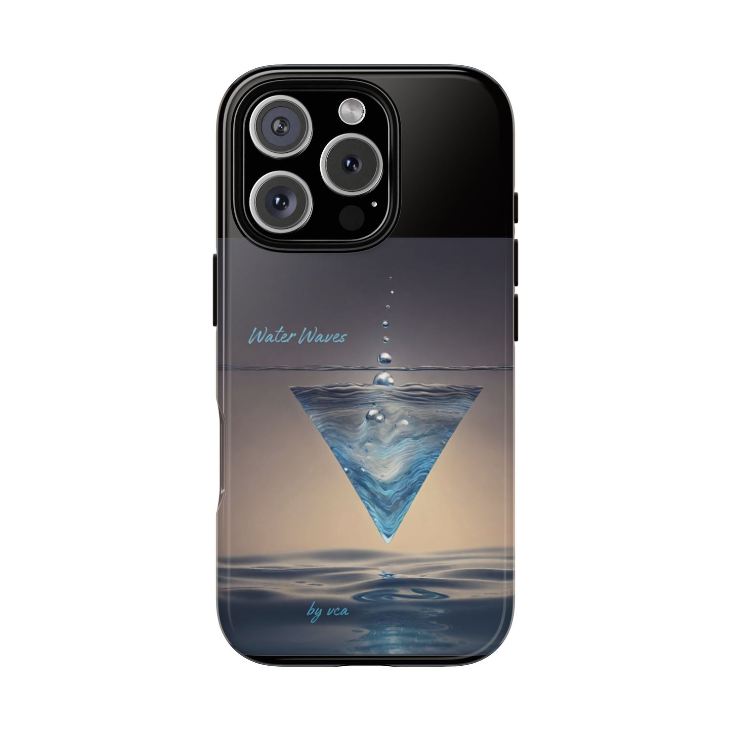 "H2O Droplets" Collection - 'Water Waves' design by vca - Designer iPhone Tough Cases