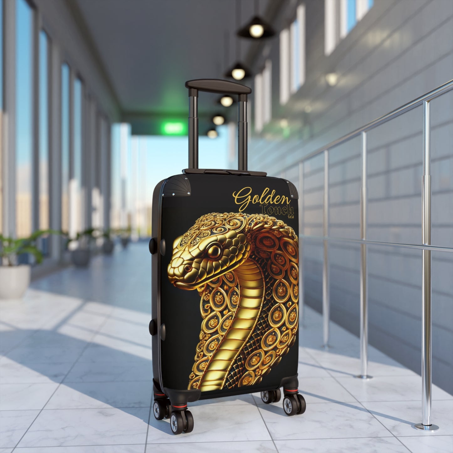 "Golden Touch" Collection - 'Cobra Head' design2 by vca - Designer Luggage Set