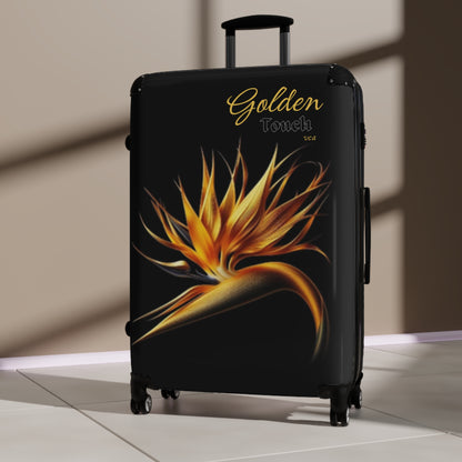 "Golden Touch" Collection - 'Bird of Paradise' Design #3 by vca - Designer Luggage Set