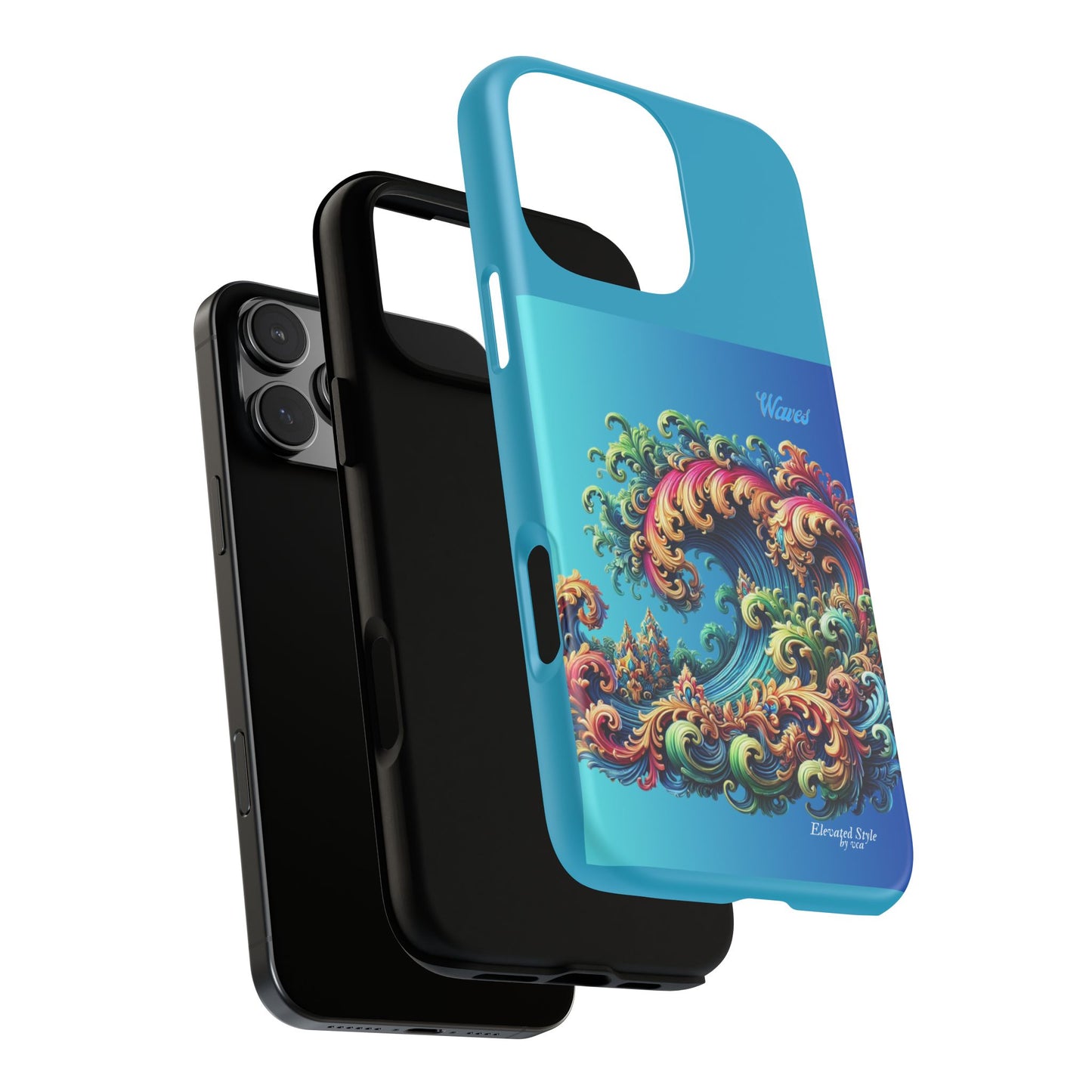 "Elevated Style" Collection - 'Waves2' design by vca - Designer iPhone Tough Cases