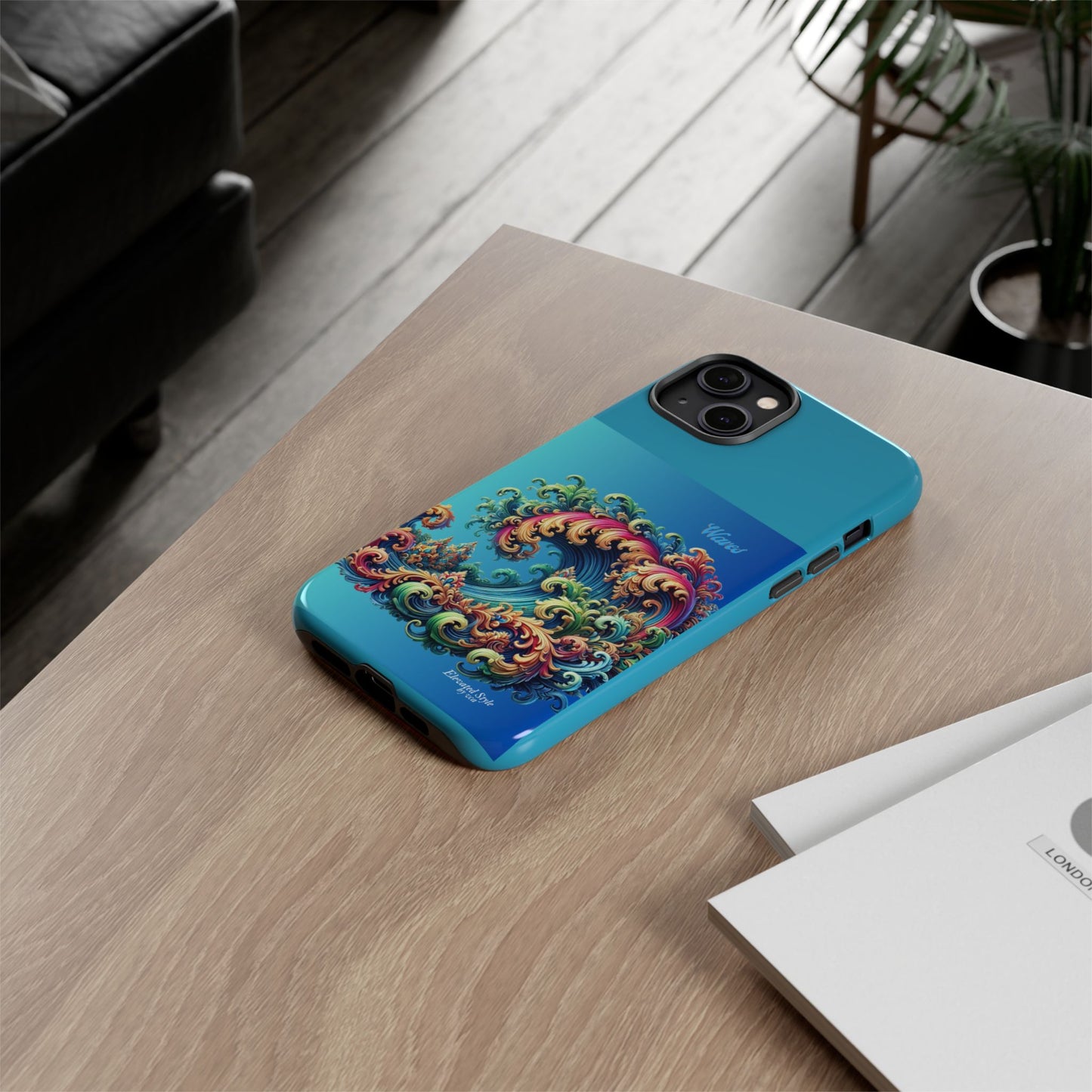 "Elevated Style" Collection - 'Waves2' design by vca - Designer iPhone Tough Cases