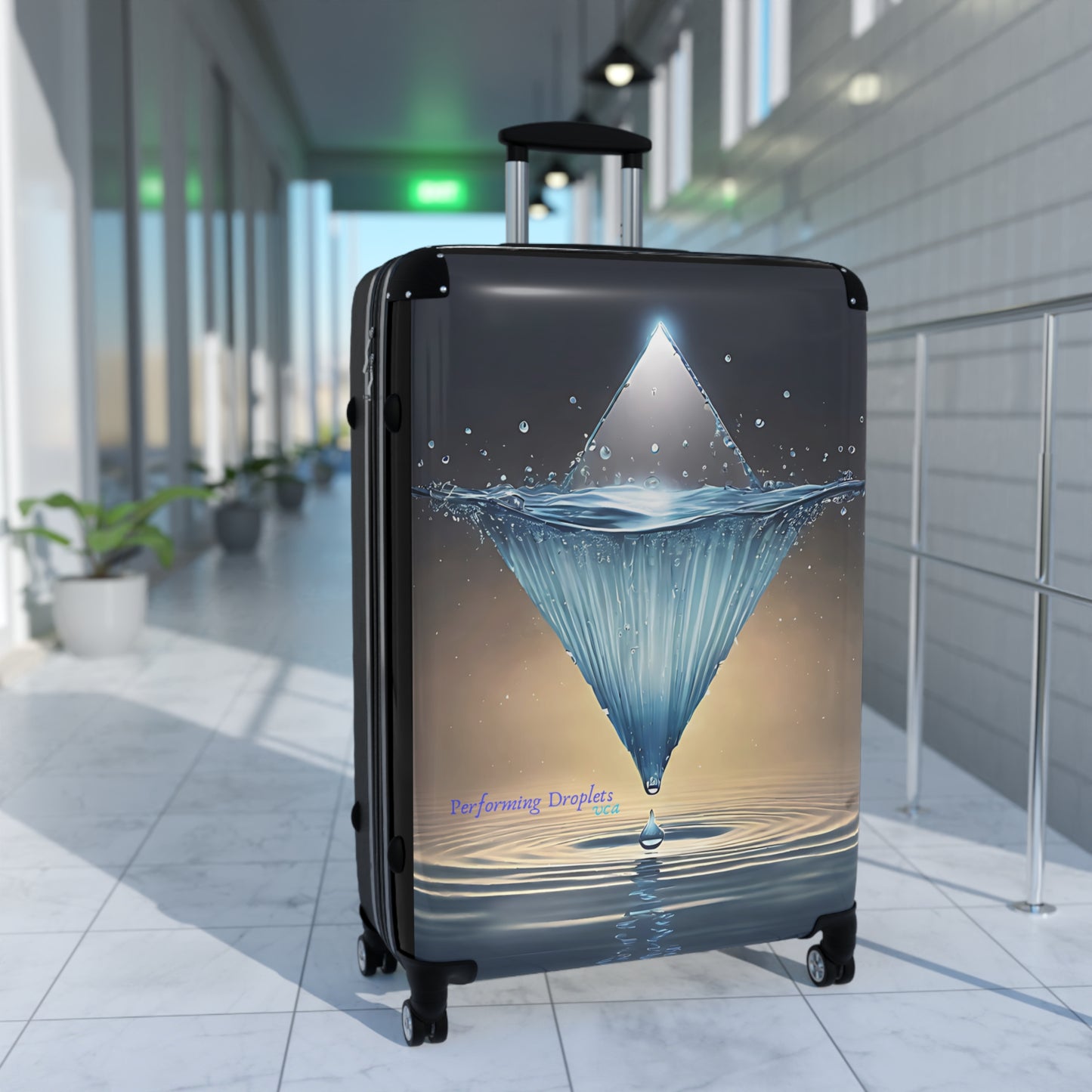 "H2O Droplets" Collection - 'Performing Droplets' by vca - Designer Suitcase Set