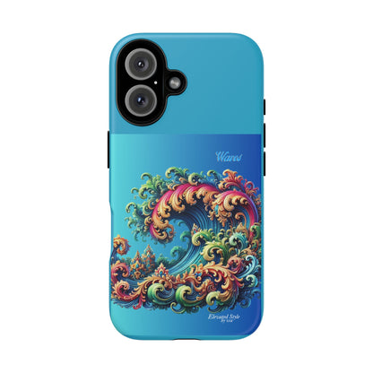 "Elevated Style" Collection - 'Waves2' design by vca - Designer iPhone Tough Cases