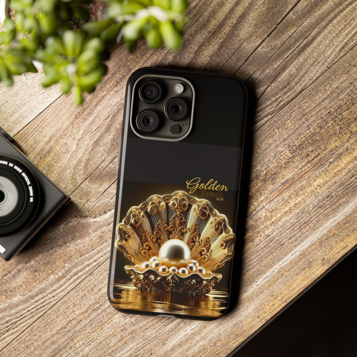 "Golden Touch" Collection - 'OShellPearls' design by vca - Designer iPhone Tough Cases