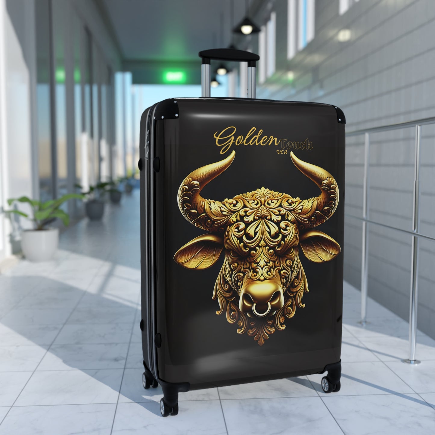 "Golden Touch" Collection - 'TaurusHead2' by vca - Designer Luggage Set