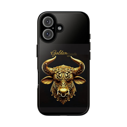 "Golden Touch" Collection - Taurus Head2 design by vca - Designer iPhone Tough Cases