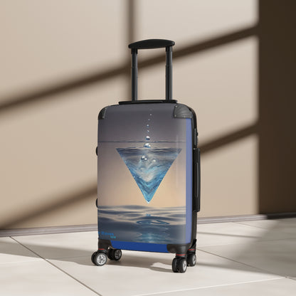 "H20 Droplets" Collection - 'Water Waves' design by vca - Designer Suitcase Set