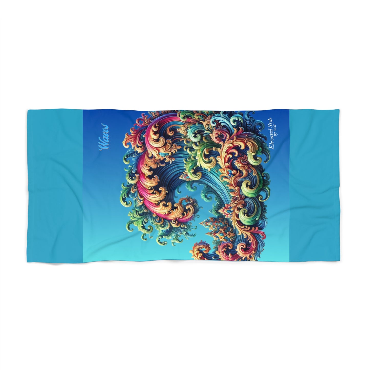 "'Elevated Style" Collection - 'Waves2' design by vca - Designer Beach Towel