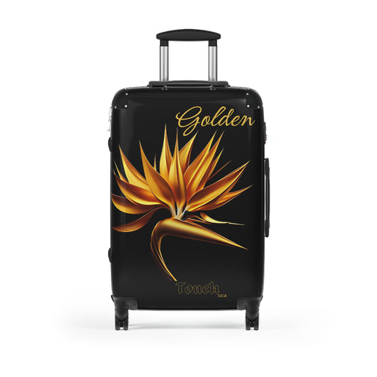 "Golden Touch" Collection - 'Bird of Paradise' design #1 - Designer Luggage Set