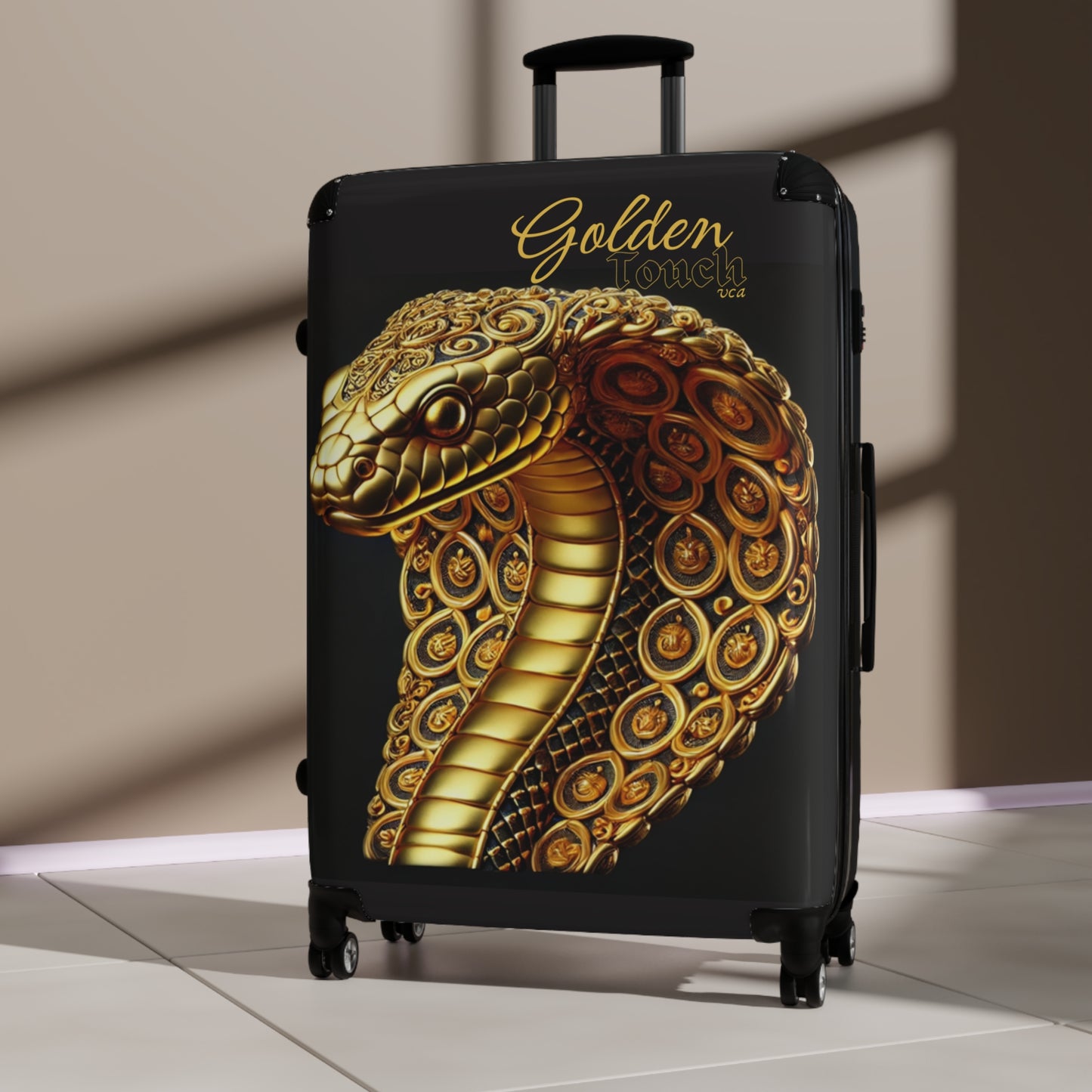 "Golden Touch" Collection - 'Cobra Head' design2 by vca - Designer Luggage Set