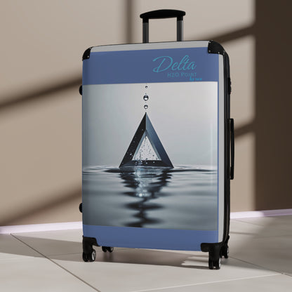 "H20 Droplets" Collection - 'Delta H2O Point' design by vca - Designer Luggage Set