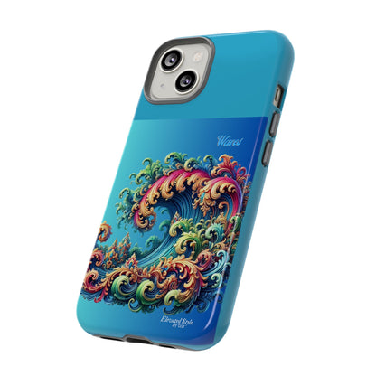 "Elevated Style" Collection - 'Waves2' design by vca - Designer iPhone Tough Cases