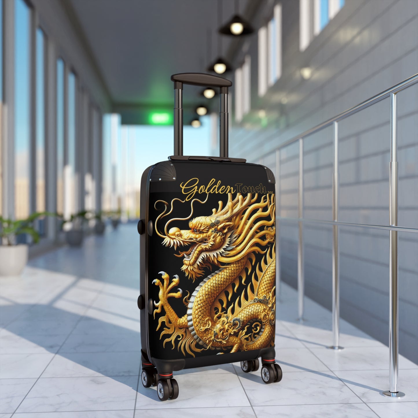 "Golden Touch" Collection - 'Dragon1' design by vca - Designer Luggage Set