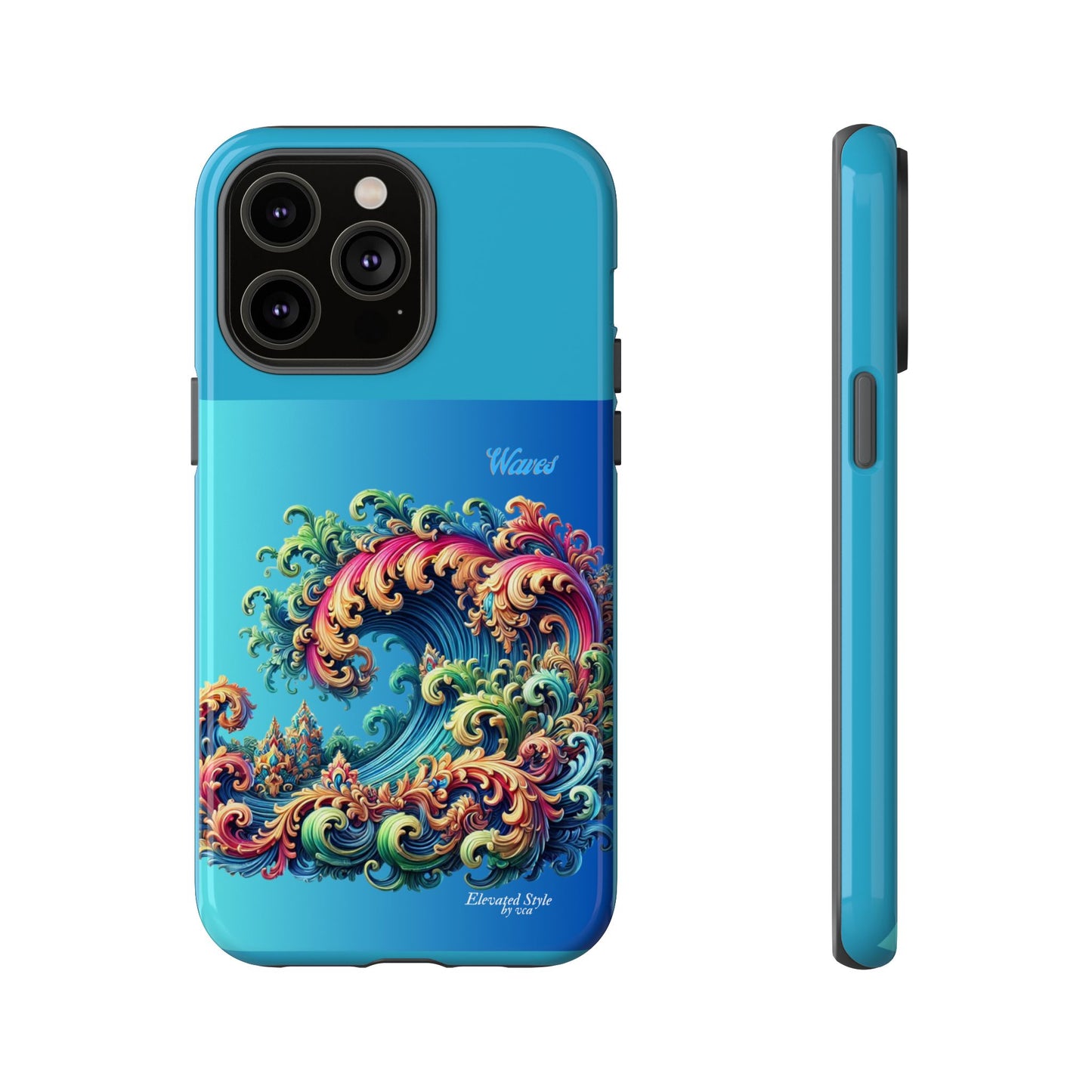 "Elevated Style" Collection - 'Waves2' design by vca - Designer iPhone Tough Cases