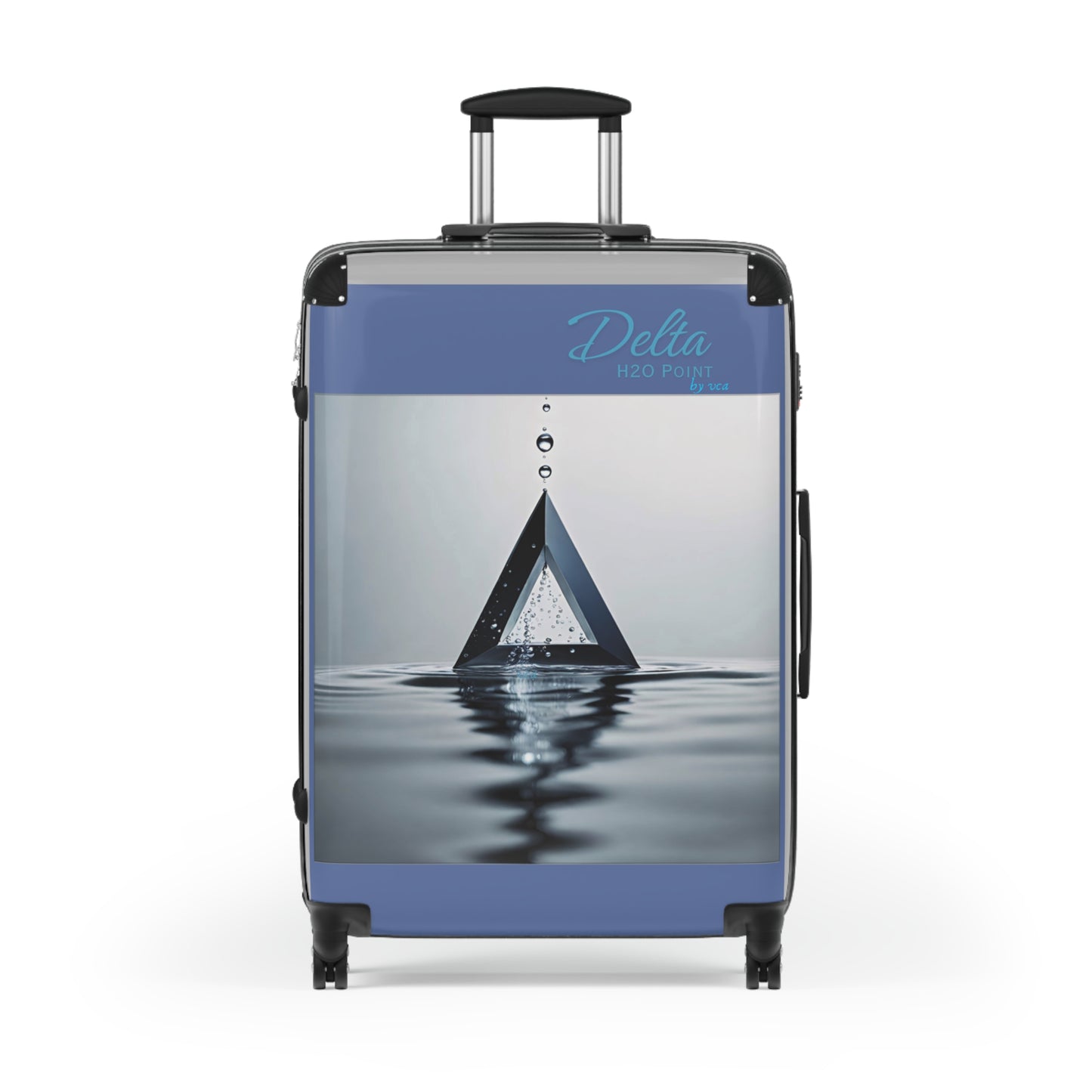 "H20 Droplets" Collection - 'Delta H2O Point' design by vca - Designer Luggage Set