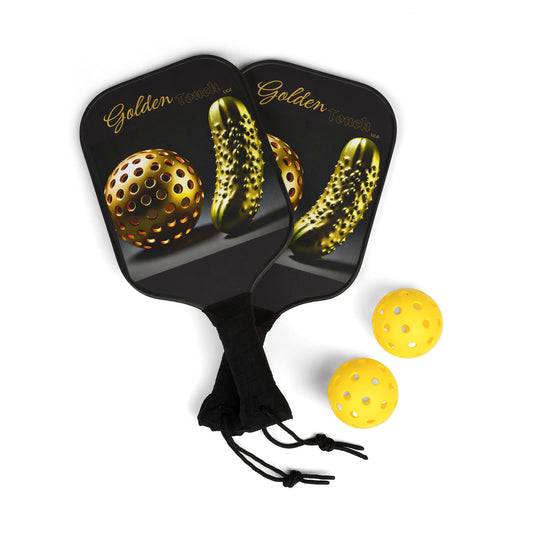 "Golden Touch" Collection - 'Pickleball' design by vca - Designer Pickleball Kit