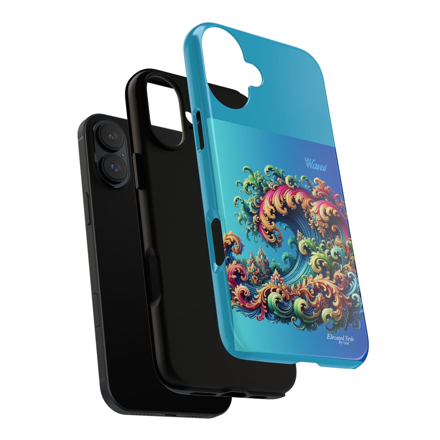 "Elevated Style" Collection - 'Waves2' design by vca - Designer iPhone Tough Cases