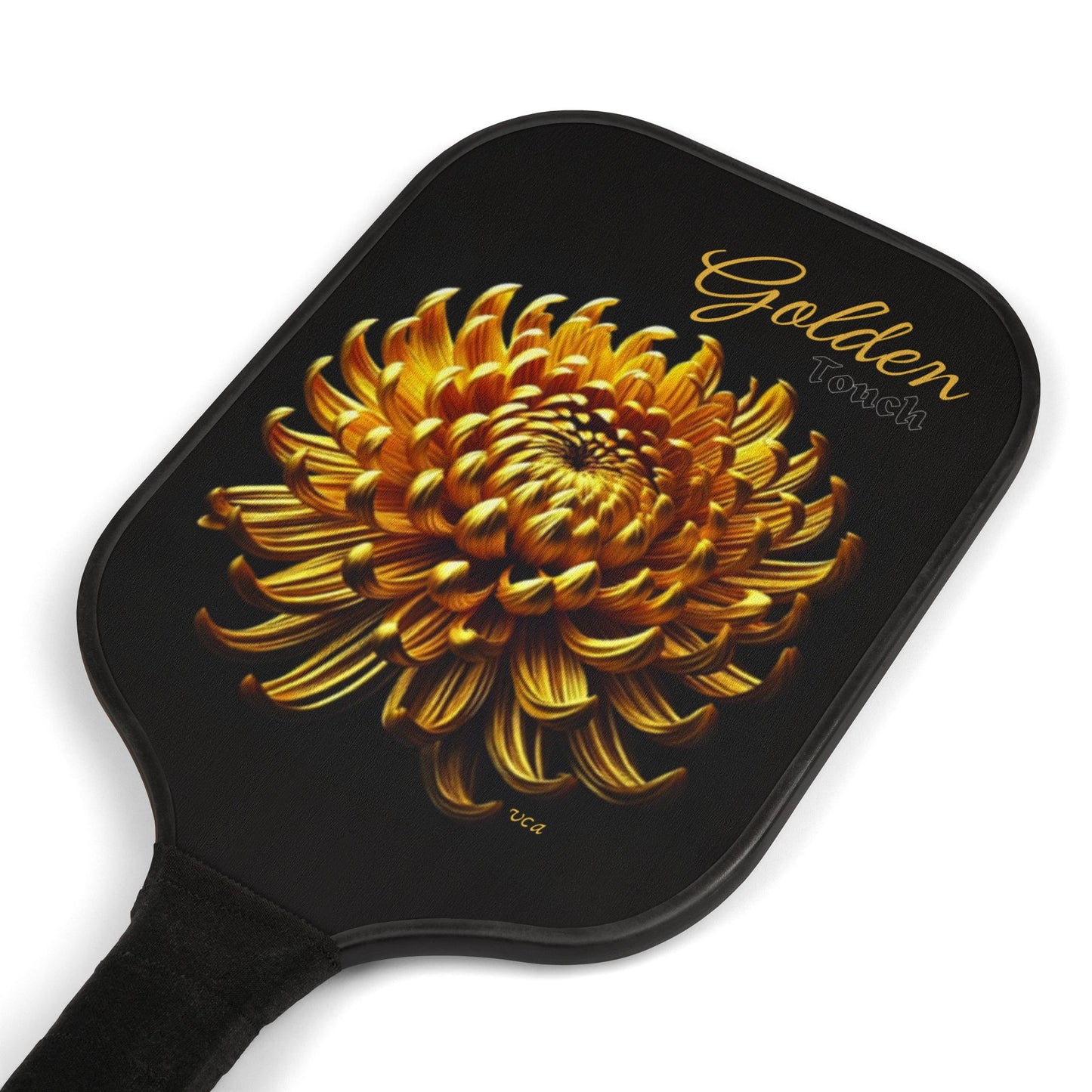 "Golden Touch" Collection - 'Chrysanthemum' design by vca - Designer Pickleball Kit