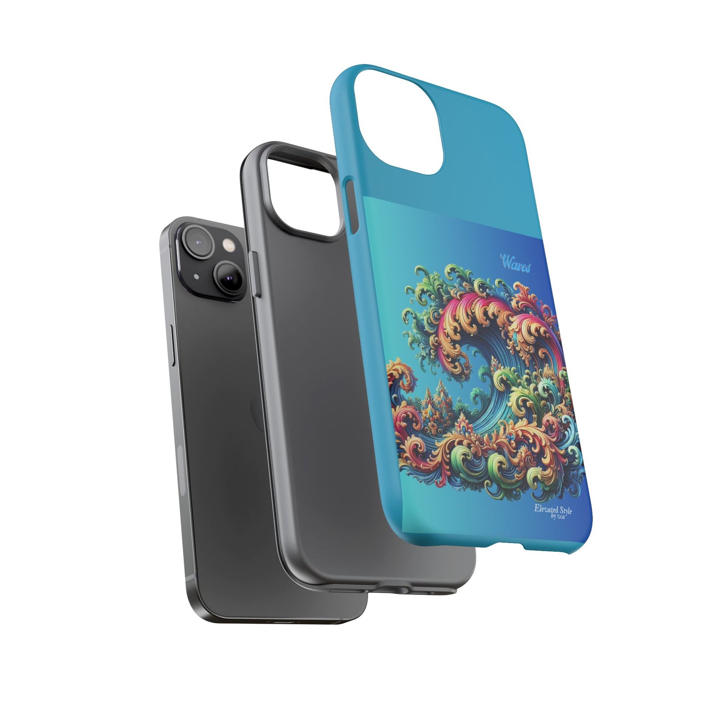 "Elevated Style" Collection - 'Waves2' design by vca - Designer iPhone Tough Cases