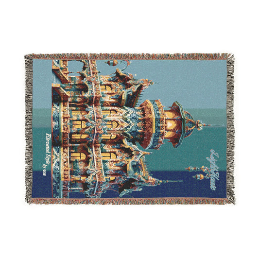 "Elevated Style" Collection - 'LightHouse2' design by vca - Designer Woven Blanket