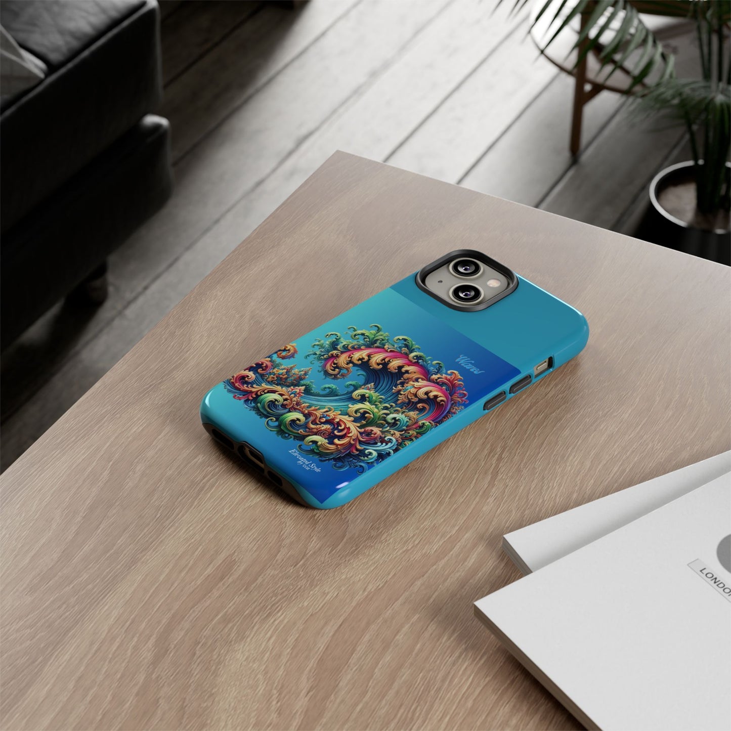 "Elevated Style" Collection - 'Waves2' design by vca - Designer iPhone Tough Cases