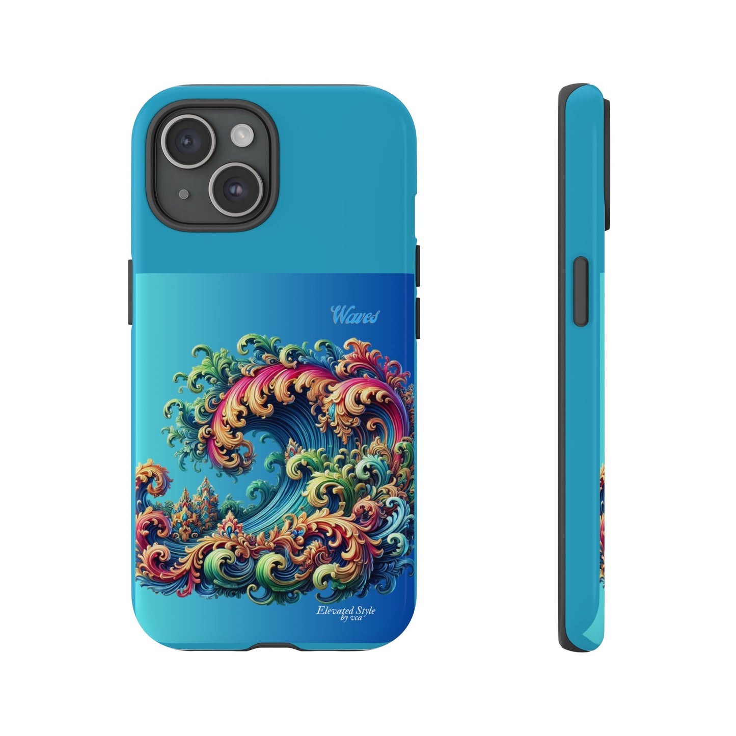 "Elevated Style" Collection - 'Waves2' design by vca - Designer iPhone Tough Cases