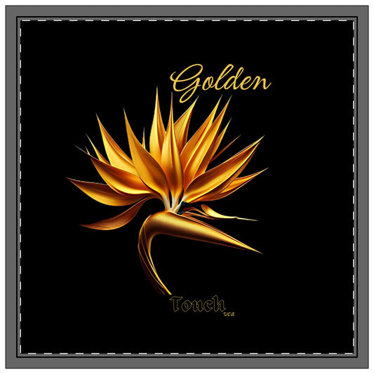 "Golden Touch" collection, 'Bird of Paradise' design #1 by vca - Napkins, set of 4