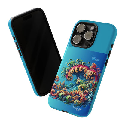 "Elevated Style" Collection - 'Waves2' design by vca - Designer iPhone Tough Cases