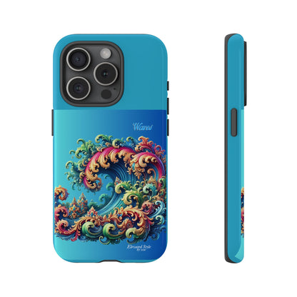 "Elevated Style" Collection - 'Waves2' design by vca - Designer iPhone Tough Cases