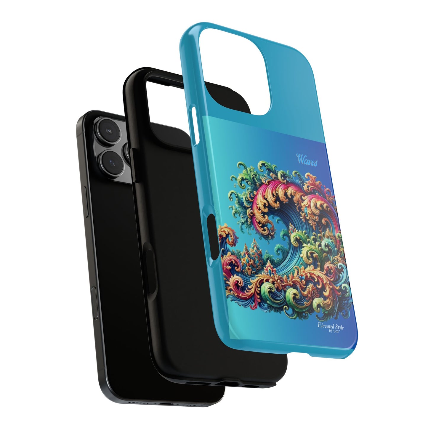 "Elevated Style" Collection - 'Waves2' design by vca - Designer iPhone Tough Cases