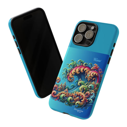 "Elevated Style" Collection - 'Waves2' design by vca - Designer iPhone Tough Cases