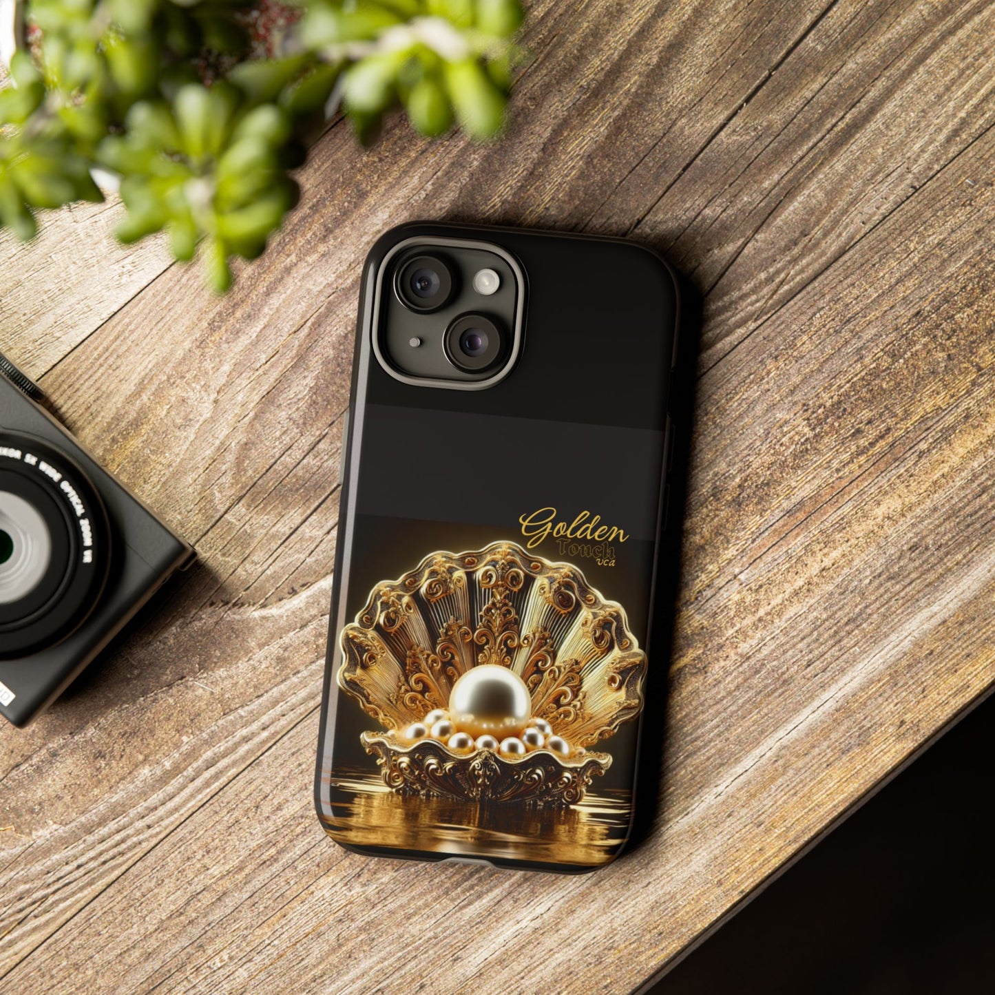 "Golden Touch" Collection - 'OShellPearls' design by vca - Designer iPhone Tough Cases