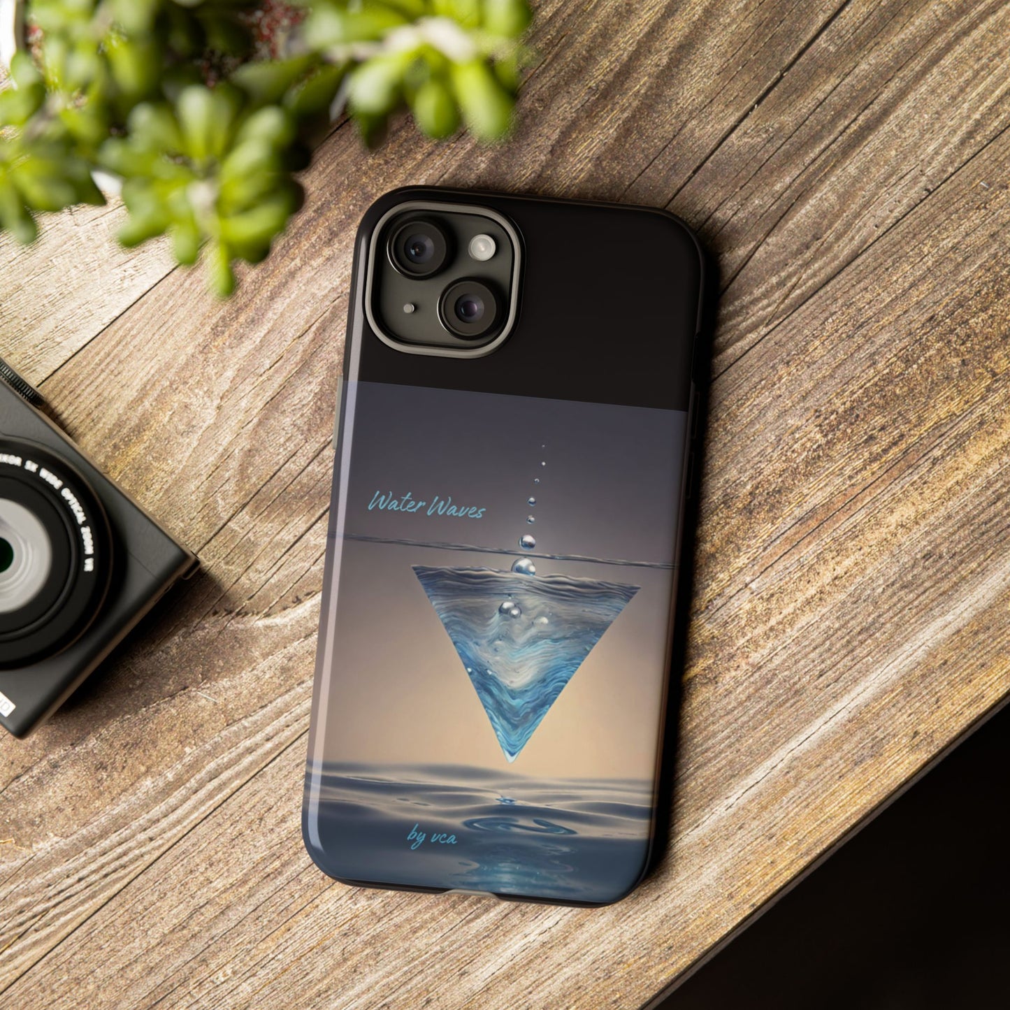 "H2O Droplets" Collection - 'Water Waves' design by vca - Designer iPhone Tough Cases